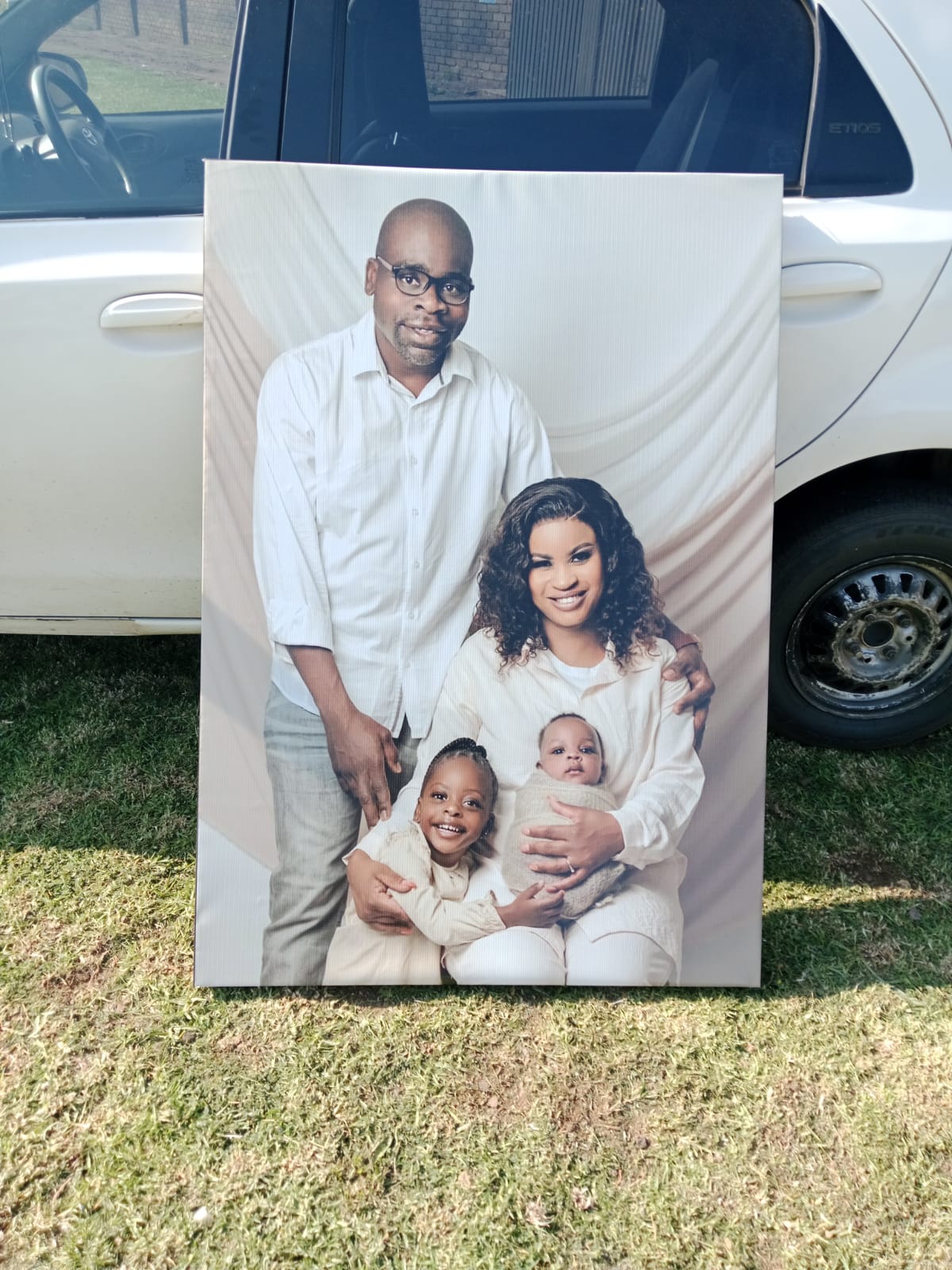 Large family portrait printed on canvas by Sisonke Solutions