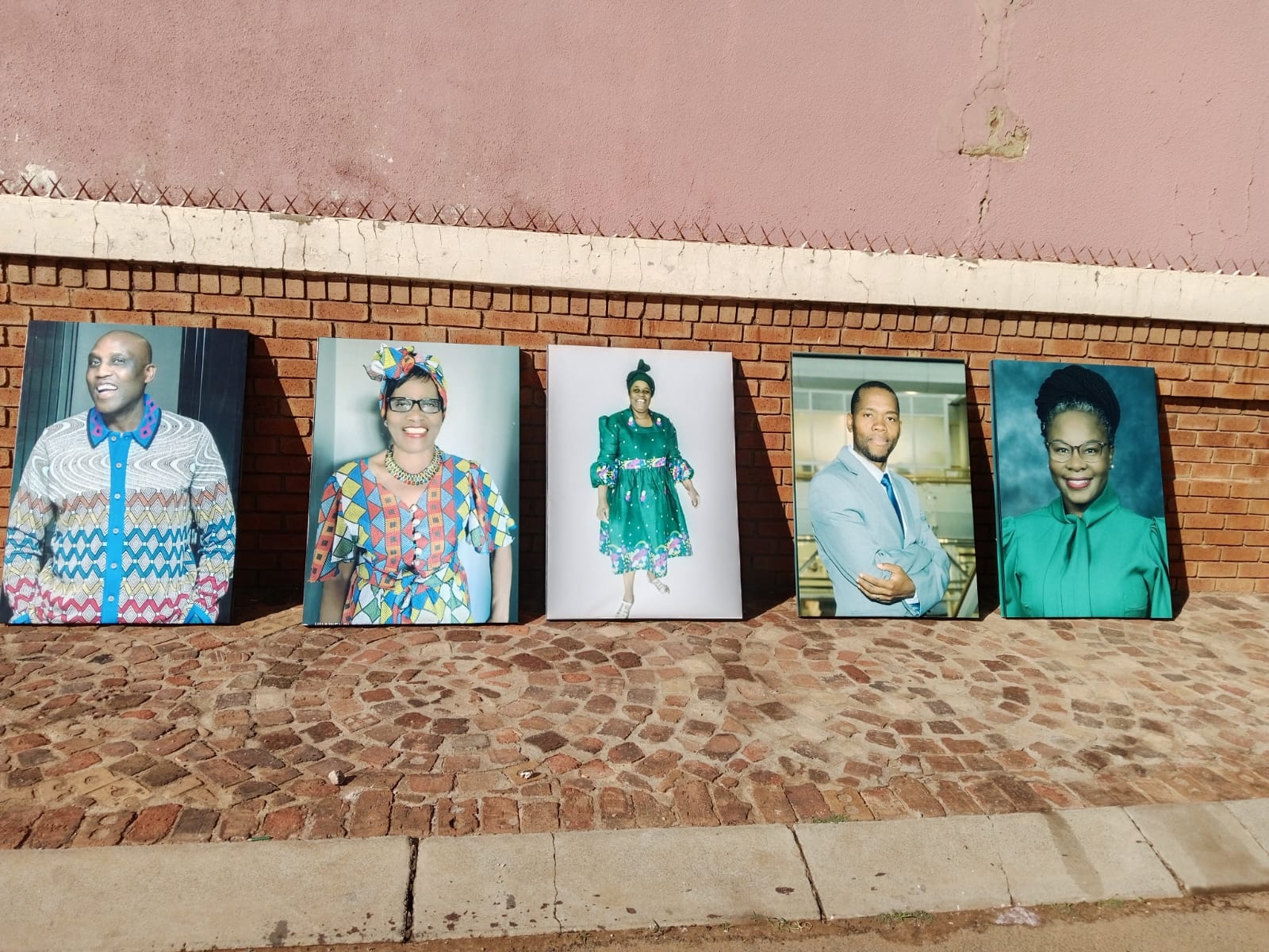 Row of portrait canvas prints