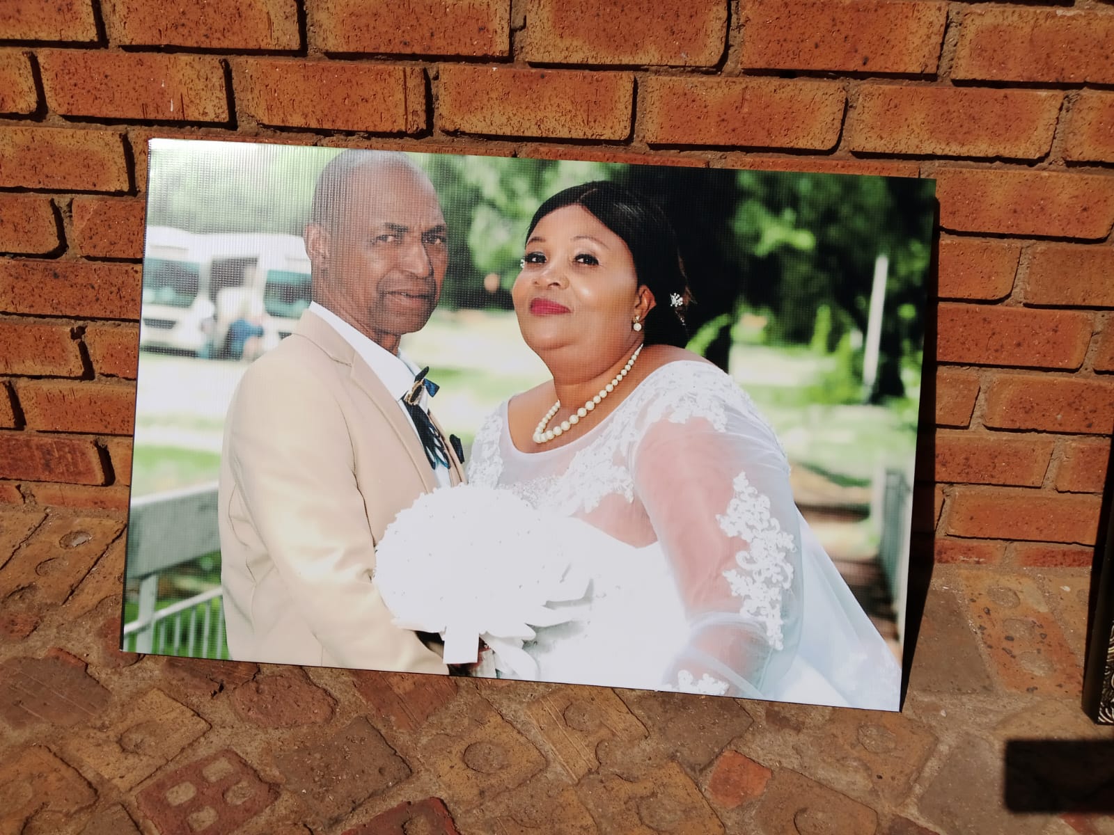Wedding photo printed on canvas