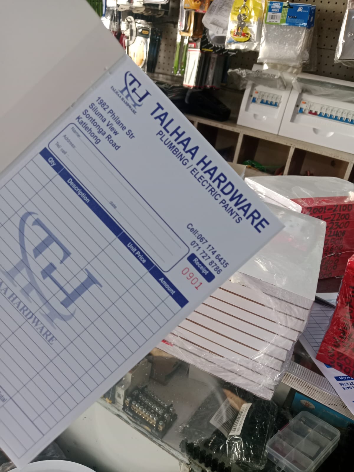 Custom printed invoice book